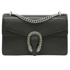 Gucci Bag Leather Dionysus Chain Shoulder Bag Tiger Head Black